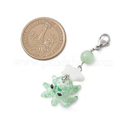 4 шт. подвеска в виде осьминога ручной работы в технике лэмпворк HJEW-TA00430