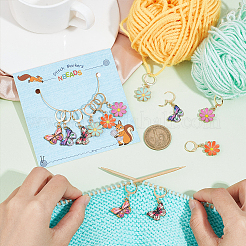 Подвесные маркеры петель из сплава эмали HJEW-AB00250