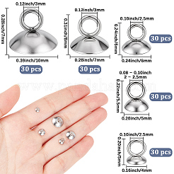 150 pieza de 5 estilos de colgantes con tapa de cuentas de acero inoxidable 201&nbsp;STAS-PA0001-05