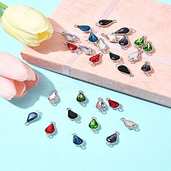 28 шт. 7-цветные литые стеклянные звенья/соединители&nbsp;GLAA-FS0001-94