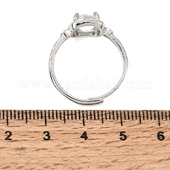 Messing-Mikro pflastern Zirkonia Fingerringe&nbsp;CU-CBA260E-07P