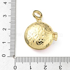 Medaillon-Anhänger aus Messing mit Mikropavé-Fassung aus klaren Zirkonia und Emaille&nbsp;KK-A303-22A-G