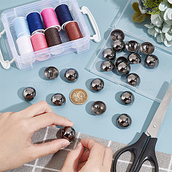 20 шт. пуговицы из сплава с 1 отверстиями FIND-UN0002-83B