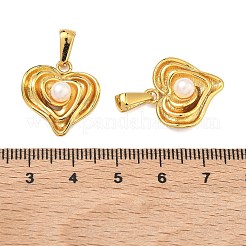 Ciondoli in perle finte in acciaio inossidabile 304 e plastica ABS&nbsp;STAS-C172-01A-G