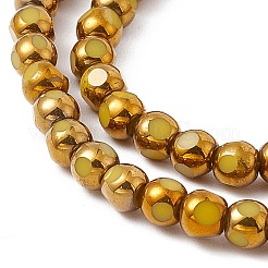 Стеклянные бусины с гальваническим покрытием &nbsp;EGLA-L039-HR01