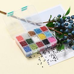 375 г 15-х цветных стеклянных бусин&nbsp;SEED-JP0004-04-3mm