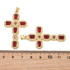 Pendentifs avec zircon cubiques à micro-pavés en laiton&nbsp;CU-CBADC6C-13G-04