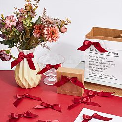 60 шт. полиэстеровый самоклеящийся бант для аксессуаров для упаковки подарочных коробок&nbsp;AJEW-ME0002-34