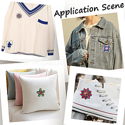 5 шт. 5 стиля стеклянные стразы бисерные цветочные аппликации&nbsp;PATC-GF0001-23