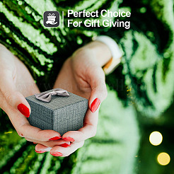 Квадратные картонные бумажные подарочные коробки для хранения колец&nbsp;CON-TAC0001-17C