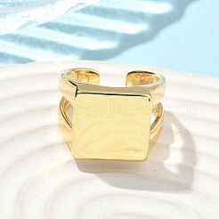 Латунные регулируемые открытые манжеты для женщин&nbsp;RJEW-A065-04G