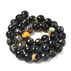 Граненые бусины из натурального огненного агата с треском&nbsp;G-F447-10mm-A09