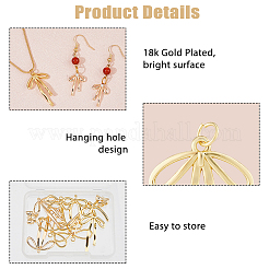 14шт 7 стиля латунные микропаве прозрачные подвески с кубическим цирконием&nbsp;KK-HS0014-93