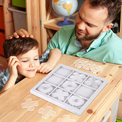 1шт. 9-х сеточная деревянная шахматная настольная игра в коробке&nbsp;DIY-FG0006-82