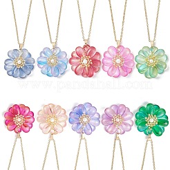 Стекло ожерелья шкентеля NJEW-MZ00112