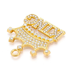 Подвески из сплава и страза PALLOY-N182-13G