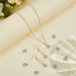 12шт латунные микропаве прозрачные кубические циркониевые подвески&nbsp;KK-BC0015-03