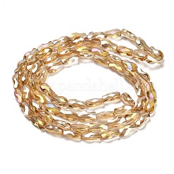 Стеклянные бусины с гальваническим покрытием &nbsp;EGLA-P066-01A-AB04