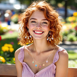 20шт стеклянные подвески&nbsp;PALLOY-TA00240