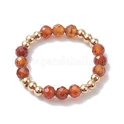 6 шт. натуральный лазурит/гранат/аметист со стеклянными плетеными бусинами кольца на палец RJEW-JR00673