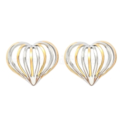 Двухцветные серьги-гвоздики из нержавеющей стали 304&nbsp;EJEW-D319-01GP