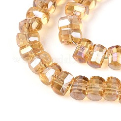 Chapelets de perles en verre transparent électrolytique&nbsp;EGLA-N022-09A-B07