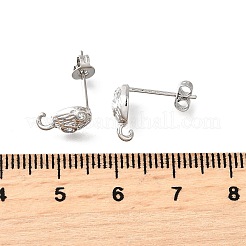 Латунные серьги-гвоздики из циркония&nbsp;KK-Z102-13P