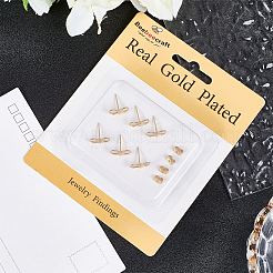 10 шт. латунные серьги-гвоздики&nbsp;KK-BBC0022-25