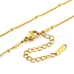 Colliers avec pendentifs en acier inoxydable 304 avec initiales plaquées ionique (IP)&nbsp;X-NJEW-R265-05G-R