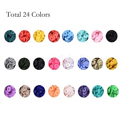 240гр 24-хцветные бусины из полимерной глины ручной работы CLAY-JP0001-08-8mm