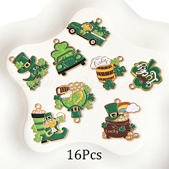 16 шт. 8 стиля подвески из сплава ко дню Святого Патрика&nbsp;ENAM-FS0002-85