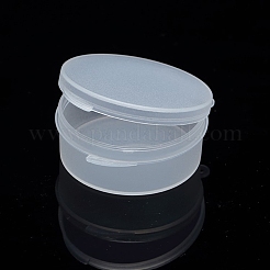 Rotondi contenitori perline di plastica piatta&nbsp;PW-WG59436-01