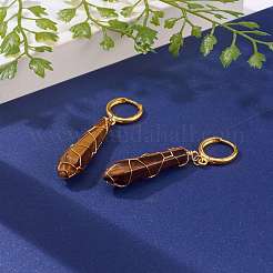 Ottone orecchini a cerchio Huggie&nbsp;EJEW-JE04462-02