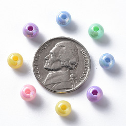 Непрозрачные акриловые бусины&nbsp;X-MACR-S370-D6mm-M1