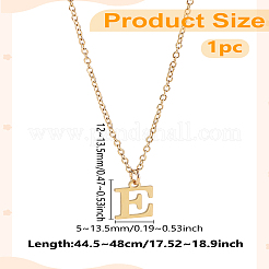 Collares colgantes con letras de acero inoxidable 304&nbsp;NJEW-LP0001-53E-G