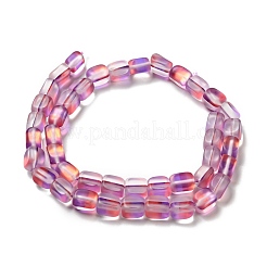 Brins de perles de pierre de lune synthétiques électrolytiques&nbsp;G-P473-B01-M