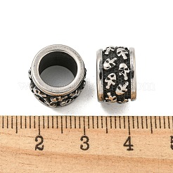 Бусины из хирургической нержавеющей стали 316 с большими отверстиями&nbsp;STAS-Q326-09AS-08