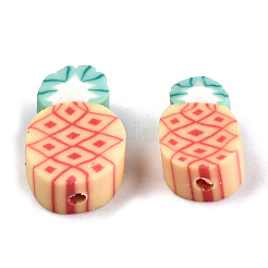 Polymer clay perle di ananas a mano&nbsp;CLAY-R060-49E