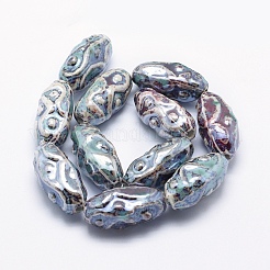 Бусины из экологически чистого фарфора ручной работы PORC-P027-D08