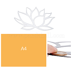 Eisen-Metall-Lotus-Wandkunstdekor&nbsp;DJEW-WH0015-28