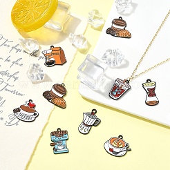 16 шт. 8 подвески из сплава и эмали в кофейной тематике&nbsp;ENAM-YW0008-55