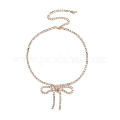 Сплав кристалл горный хрусталь чашки цепи ожерелья&nbsp;NJEW-K384-03