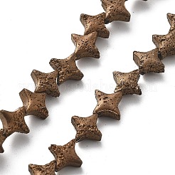 Гальванические бусины из натуральной лавы&nbsp;G-A251-C01-01C