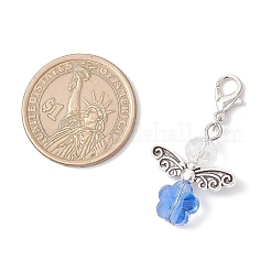 Подвесные украшения из стекла в виде цветочного ангела HJEW-JM03594