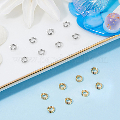 160 шт. 2-х цветные латунные разъемные кольца&nbsp;KK-BBC0023-08B