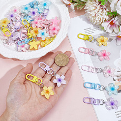 25 шт. двухцветные брелки-подвески из смолы&nbsp;HJEW-ME0001-11