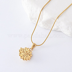 3 шт. винтажное ожерелье из нержавеющей стали с имитацией жемчуга в виде цветка лотоса для женщин AX2809