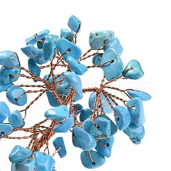 Украшения из натуральной бирюзы и агата на пьедестале&nbsp;DJEW-A001-04A