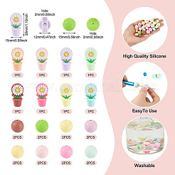 24шт 16 стиля силиконовые бусины&nbsp;SIL-TA0003-02