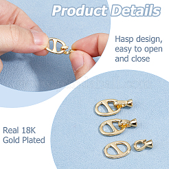 10 шт. латунные раскладывающиеся застежки KK-HS0001-32